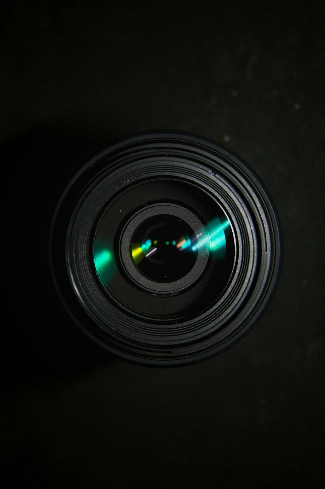 Camera lens close-up